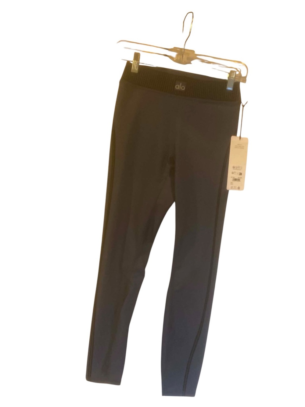NWT Alo Yoga High Waisted Line Up Legging 7/8” Size Small NAVY